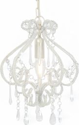 Lampa wisząca Lumes Biała lampa sufitowa z koralikami - EX168-Belisa