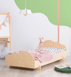  Elior Drewniane pojedyncze łóżko młodzieżowe - Mailo 4X 70x160cm