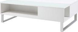  Selsey Ława Kostrena 110x60 cm biała ze szklaną wstawką