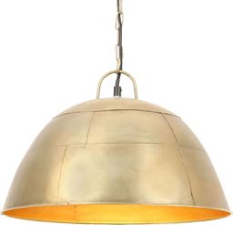 Lampa wisząca vidaXL Industrialna lampa wisząca, 25 W, mosiężna, okrągła, 41 cm, E27