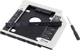 Kieszeń Aptel CD/DVD 9.5mm na dodatkowy dysk 2.5" SATA III (AK184B)