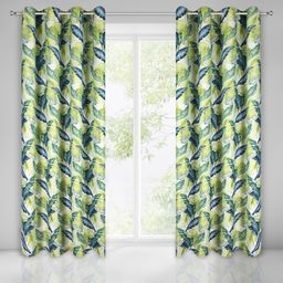 Eurofirany Zasłona zaciemniająca HONDURAS z nadrukiem tropikalnych liści 140X250 PRZEL