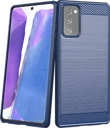 Hurtel Carbon Case elastyczne etui pokrowiec Samsung Galaxy Note 20 niebieski