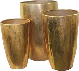 Pigmejka Zestaw wazonów metalowych, Złote, h:62/54,5/46,5cm uniwersalny