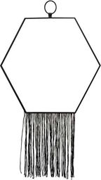  Pigmejka Lustro Dekoracyjne czarne z sznurkami 47x30x0,5 cm uniwersalny (96975-uniw) - 96975-uniw