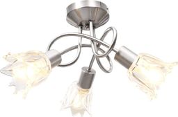 Lampa sufitowa vidaXL Lampa sufitowa ze szklanymi kloszami na 3 żarówki E14, tulipany