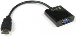 Adapter AV Techly HDMI - D-Sub (VGA) czarny (301658)