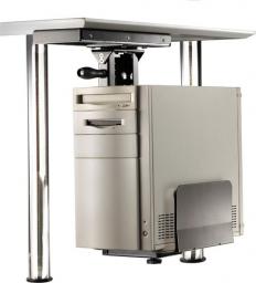 Uchwyt do komputera Roline uchwyt podbiurkowy PC z funkcją rotacji, srebrny (17.03.1130)