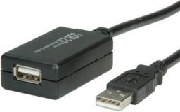 Kabel USB Value USB-A - 12 m Czarny (12.99.1110)