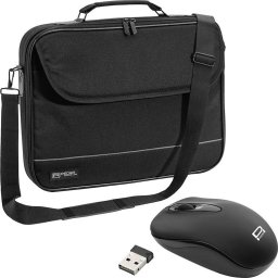 Torba Pedea Torba na laptopa PEDEA Fair Torba na notebooka do 35, 8 cm (14, 1 cala) Torba na ramię z paskiem na ramię z bezprzewodową myszą, czarna