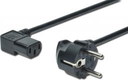Kabel zasilający Diverse Euro/ IEC 320-C13, 1.8m, kątowy, czarny (AK-440102-018-S)