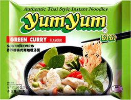 YumYum Makaron instant o smaku zielonego curry, ostry 70g - YumYum uniwersalny