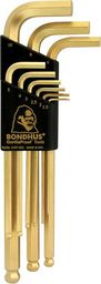  Bondhus Zestaw imbusów 1,5 - 10 BONDHUS - długie, z kulką, pokryte złotem [9 cz.]