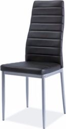  Selsey Krzesło tapicerowane Lastad czarne na satynowej podstawie