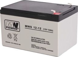  MW Power Pb 12V 12Ah bezobsługowy (waga 3.25kg, prąd ład. 4A, prąd rozład. 135A)