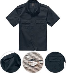  Brandit Brandit Koszula z Krótkim Rękawem US Czarna XL