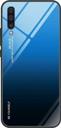  Etui Szklane Glass case Gradient SAMSUNG GALAXY A40 czarno-niebieskie