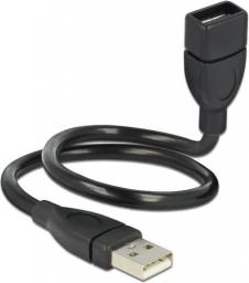 Kabel USB Delock USB-A - USB-A 0.35 m Czarny (83498)