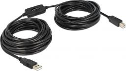 Kabel USB Delock USB-A - USB-A 11 m Czarny (82915)