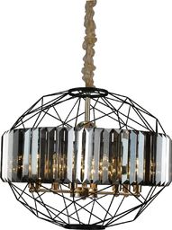 Lampa wisząca Auhilon TREGLINO glamour czarny  (JD8326-8 BL)
