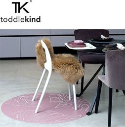 TODDLEKIND Mata ochronna podłogowa okrągła Clean Wean Mat Jungle Nude Pink