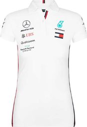 Mercedes AMG Petronas F1 Team Koszulka polo damska biała Team Mercedes AMG Petronas Motorsport F1 2019 M