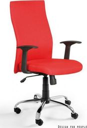 Krzesło biurowe Unique Black on Black Czerwone