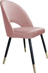  Atos Krzesło ISKAR VELVET GOLD różowe nowoczesne do salonu ATOS