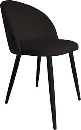  Atos Krzesło CLAUDINE 1 VELVET czarne w stylu glamour na metalowych nogach ATOS