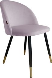  Atos Krzesło CLAUDINE 1 VELVET GOLD jasno różowe nowoczesne tapicerowane ATOS