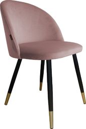 Atos Krzesło CLAUDINE 1 VELVET GOLD różowe tapicerowane ATOS