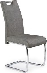 Halmar Krzesło K349 szare z uchwytem na srebrnej płozie HALMAR