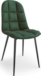  Halmar Krzesło K417 VELVET ciemno zielone tapicerowane z przeszyciami HALMAR