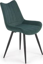  Halmar Krzesło K388 VELVET ciemno zielone tapicerowane z przeszyciami HALMAR