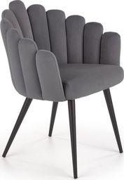  Halmar Krzesło K410 szare tapicerowane w stylu glamour HALMAR