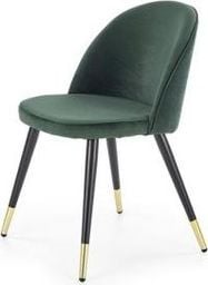  Halmar Krzesło K315 VELVET zielone aksamitne na czarno złotych nogach HALMAR