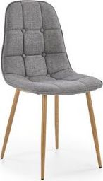 Halmar Krzesło K316 szare tapicerowane na metalowych nogach HALMAR