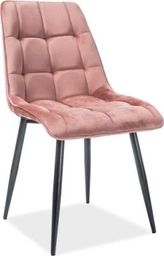  Signal Krzesło CHIC VELVET różowe tapicerowane w stylu glamour SIGNAL