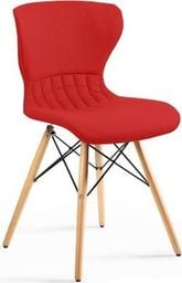  Unique Krzesło SOFT czerwone tapicerowane tkaniną nowoczesne UNIQUE