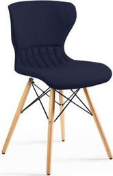  Unique Krzesło SOFT ciemno niebieskie tapicerowane nowoczesne UNIQUE