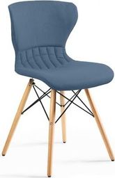  Unique Krzesło SOFT jasno niebieskie tapicerowane do jadalni UNIQUE