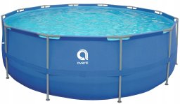 Enero Basen stelażowy owalny z pompą 450x122cm z pompą drabiną i podłożem (17802EU)