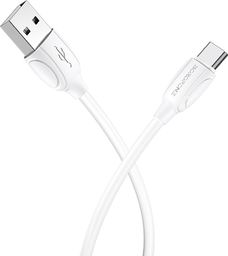 Kabel USB Borofone USB-A - USB-C 1 m Biały (6931474701800)