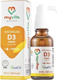 MYVITA MyVita - Naturalna wit. D3 forte 2000iu - 30ml uniwersalny