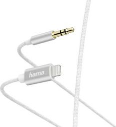 Kabel USB Hama Lightning - mini Jack 3.5 mm 1 m Biały (001872110000)