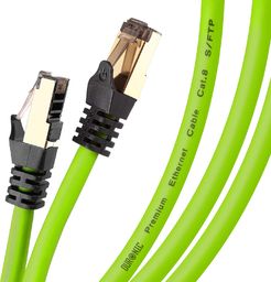  Duronic Duronic CAT8 2 m Kabel sieciowy LAN S/FTP zielony transmisja 40GB skrętka ethernet pachcord