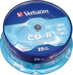  Verbatim CD-R 700 MB 52x 25 sztuk (43432)