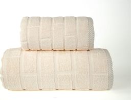  Greno Ręcznik Greno Brick 70x140 kremowy w cegiełki GRENO