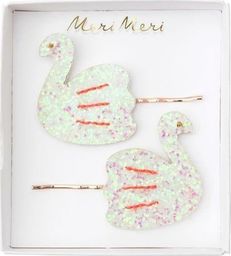 Meri Meri Wsuwki Swan Hair Slides 2szt.