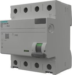  Siemens Wyłącznik różnicowoprądowy 63A 30mA 4p RCCB VDE Siemens 0133